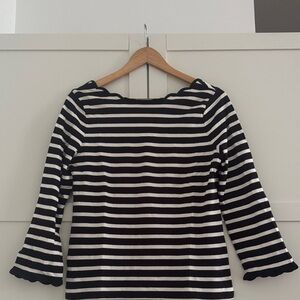 Kate Spade Black and White Striped Women's Top